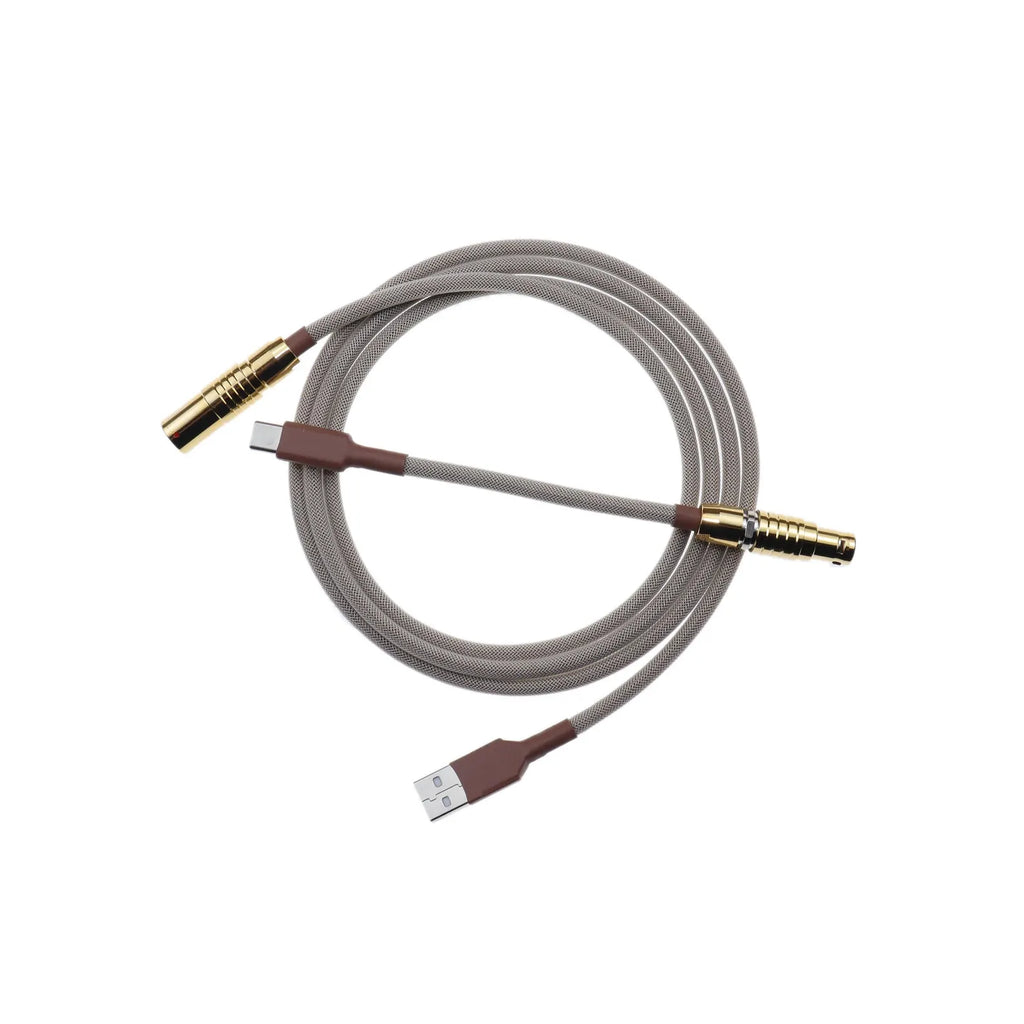 Modular Straight Input Line For Custom Keypads, Detachable Gold-Plated Dual-Section Data Transmission Cord